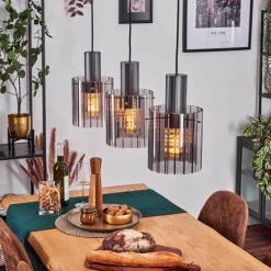 Vireda Suspension, Suspension Anthracite, 3 lumières