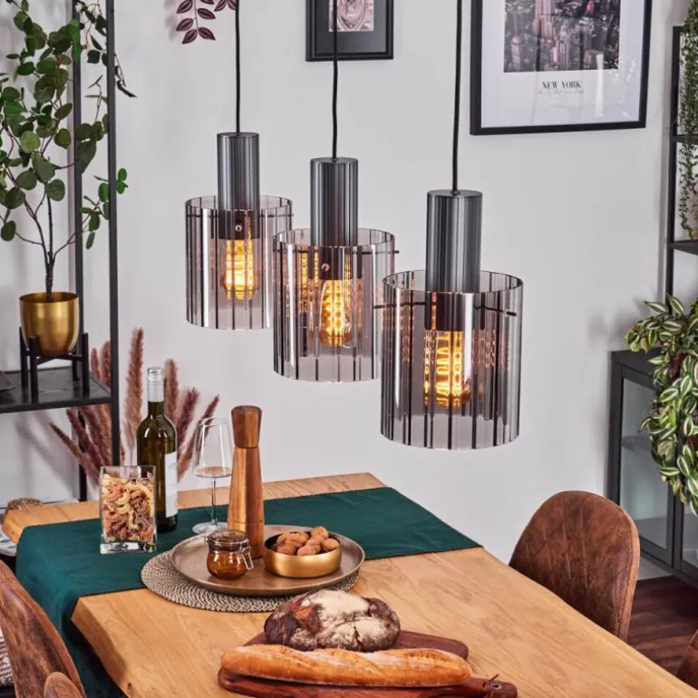 Vireda Suspension, Suspension Anthracite, 3 lumières