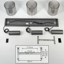 Vireda Suspension, Suspension Anthracite, 3 lumières