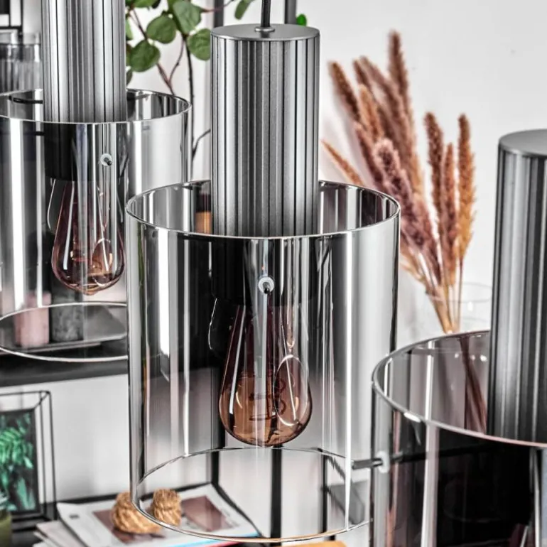 Vireda Suspension, Suspension Anthracite, 3 lumières