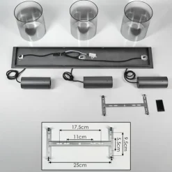 Vireda Suspension, Suspension Anthracite, 3 lumières