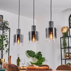 Vireda Suspension, Suspension Anthracite, 3 lumières