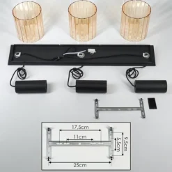 Vireda Suspension, Suspension Anthracite, 3 lumières