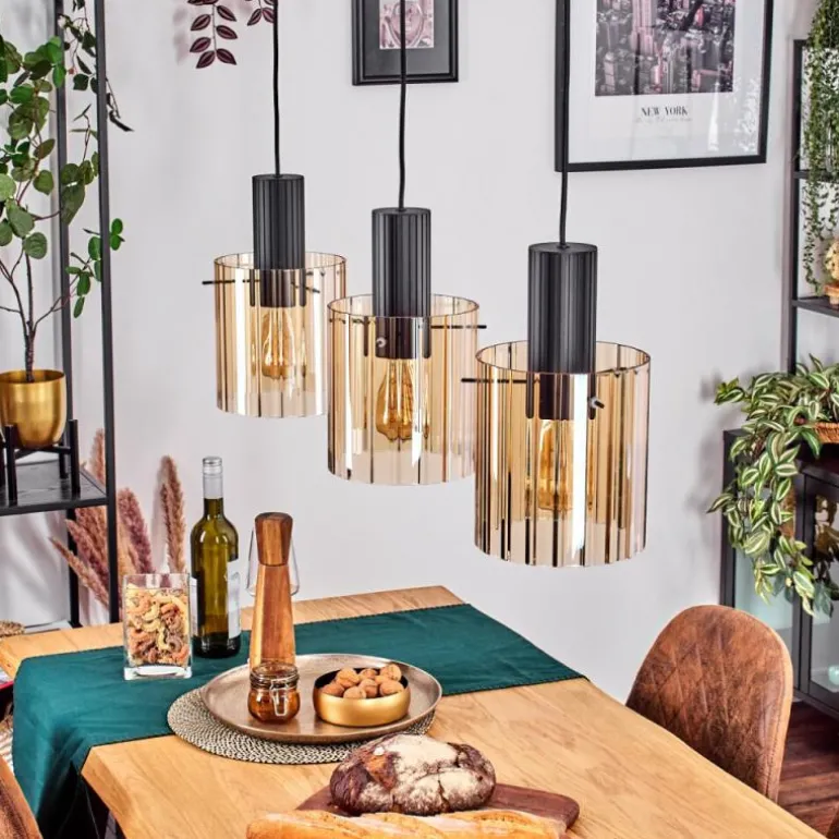 Vireda Suspension, Suspension Anthracite, 3 lumières