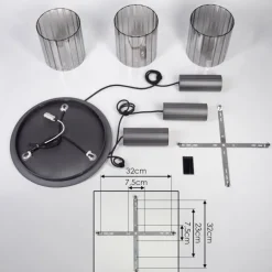 Vireda Suspension, Suspension Anthracite, 3 lumières