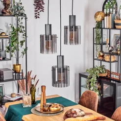 Vireda Suspension, Suspension Anthracite, 3 lumières