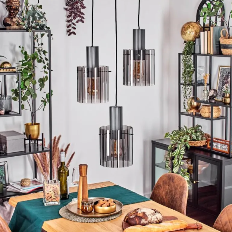 Vireda Suspension, Suspension Anthracite, 3 lumières