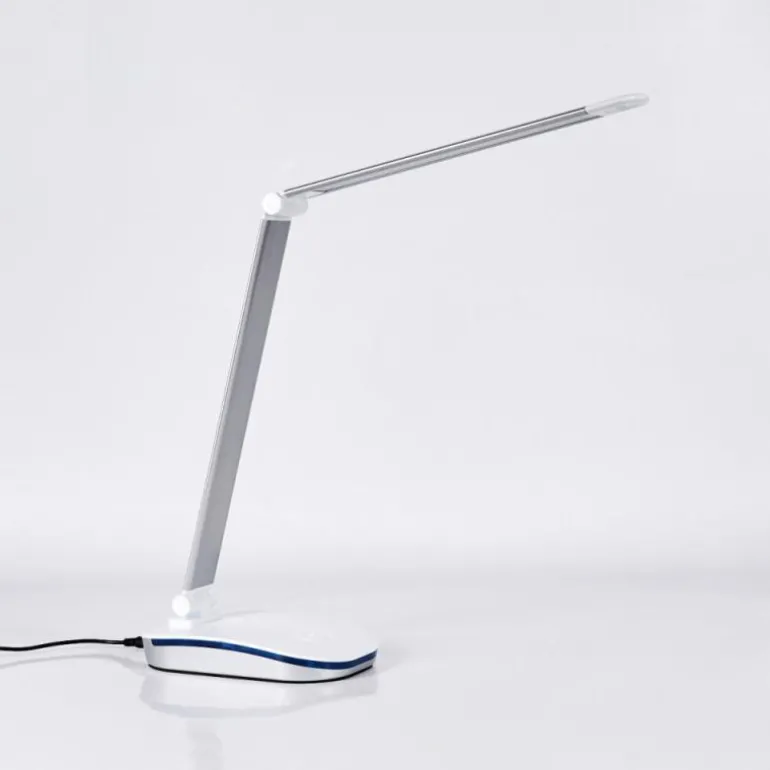 Vringelby Lampe de bureau, Lampe à poser, Liseuse LED Argenté, Blanc, 1 lumière