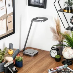 Vringelby Lampe de bureau, Lampe à poser, Liseuse LED Argenté, 1 lumière, Changeur de couleurs