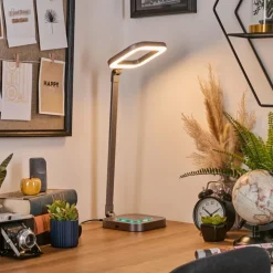 Vringelby Lampe de bureau, Lampe à poser, Liseuse LED Argenté, 1 lumière, Changeur de couleurs