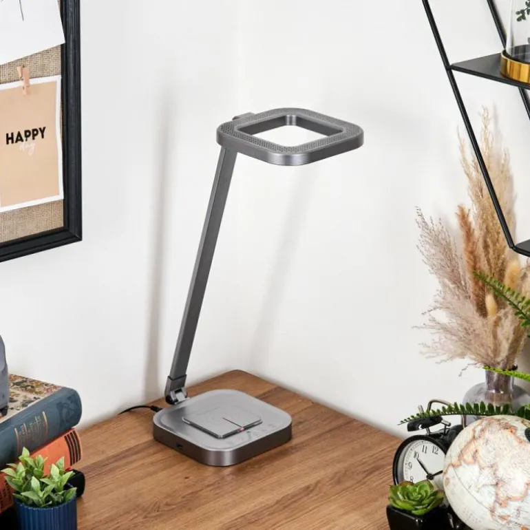 Vringelby Lampe de bureau, Lampe à poser, Liseuse LED Argenté, 1 lumière, Changeur de couleurs