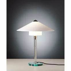 Wagenfeld 27 Tecnolumen Lampe à poser Nickel mat, Transparent, 1 lumière