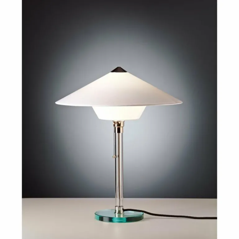 Wagenfeld 28 Tecnolumen Lampe à poser Nickel mat, Transparent, 1 lumière