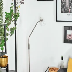 Warga Boule lumineuse, Lampadaire Nickel mat, 1 lumière