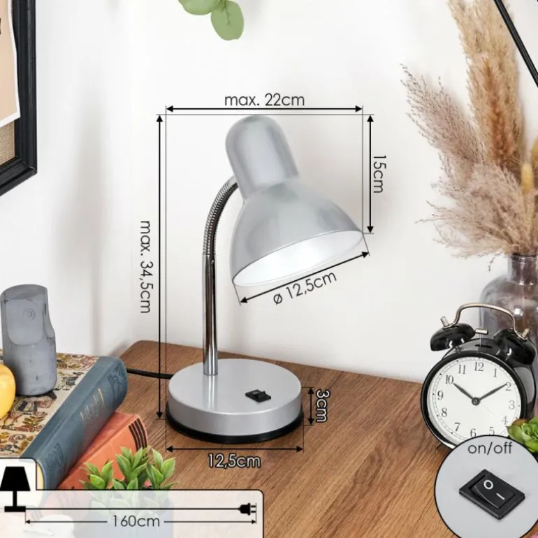 Werup Lampe à poser, Liseuse Argenté, 1 lumière