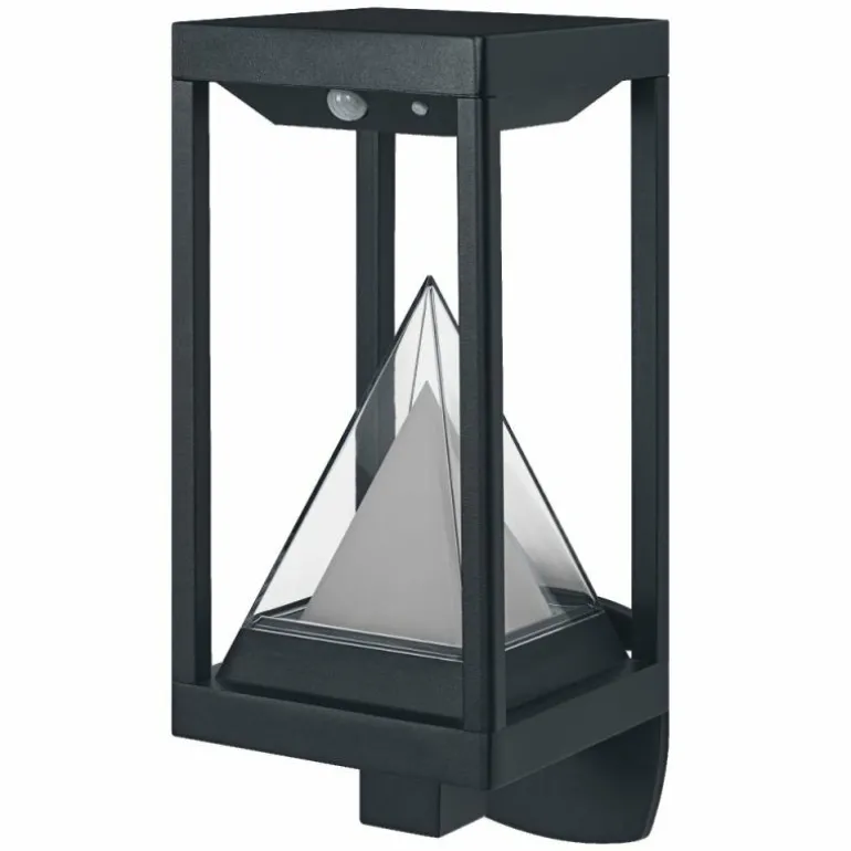 WIF Lampe solaire Luminaires Ledvance LED Noir, 1 lumière, Détecteur de mouvement, Changeur de couleurs