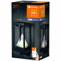 WIF Lampe solaire Luminaires Ledvance LED Noir, 1 lumière, Détecteur de mouvement, Changeur de couleurs