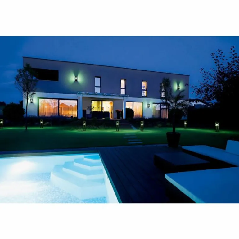 WIF Lampe solaire Luminaires Ledvance LED Noir, 1 lumière, Détecteur de mouvement, Changeur de couleurs