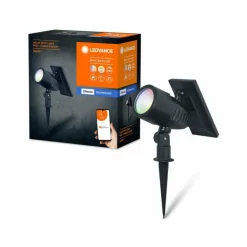 WIF Lampe solaire Luminaires Ledvance LED Noir, 1 lumière, Détecteur de mouvement, Changeur de couleurs