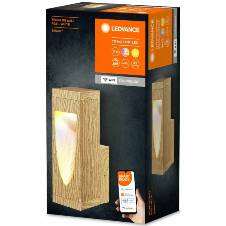 WIF Luminaire extérieur Luminaires Ledvance LED Couleur bois, 1 lumière, Changeur de couleurs