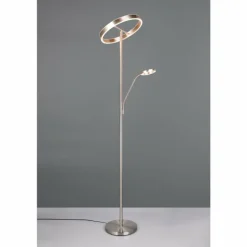 Willis Lampadaire Luminaires Trio LED Nickel mat, 2 lumières