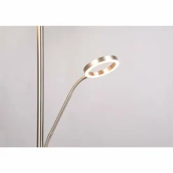 Willis Lampadaire Luminaires Trio LED Nickel mat, 2 lumières