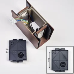 Woods Lampe murale d´extérieur, Luminaire Up & Down LED Couleur bois, Noir, 1 lumière