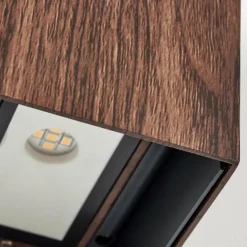 Woods Lampe murale d´extérieur, Luminaire Up & Down LED Couleur bois, Noir, 1 lumière