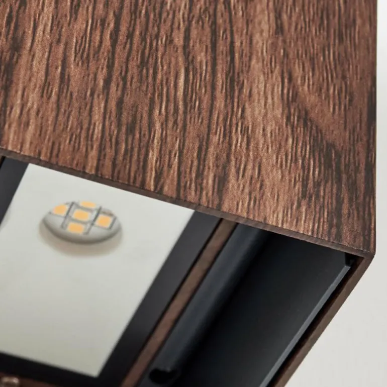 Woods Lampe murale d´extérieur, Luminaire Up & Down LED Couleur bois, Noir, 1 lumière