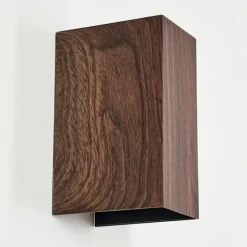 Woods Lampe murale d´extérieur, Luminaire Up & Down LED Couleur bois, Noir, 1 lumière