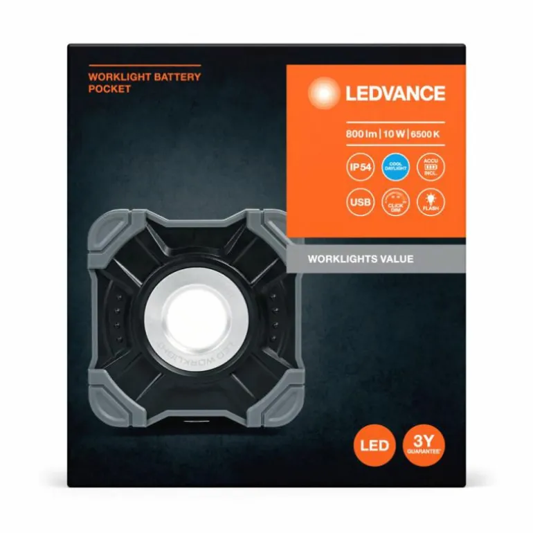 Worklight Projecteur Luminaires Ledvance LED Gris, Noir, 1 lumière