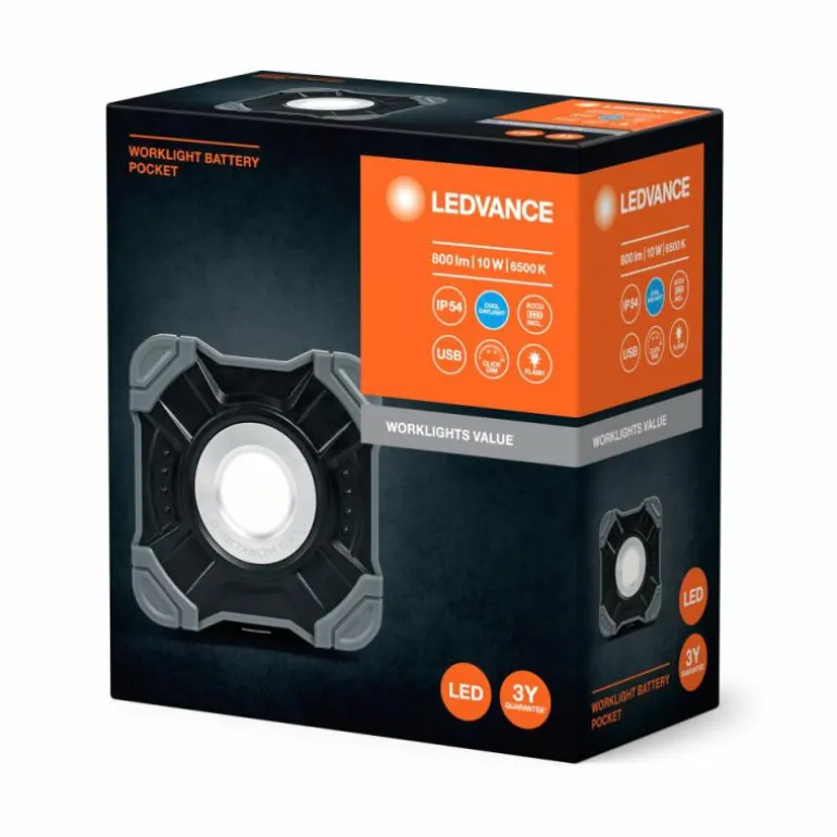 Worklight Projecteur Luminaires Ledvance LED Gris, Noir, 1 lumière
