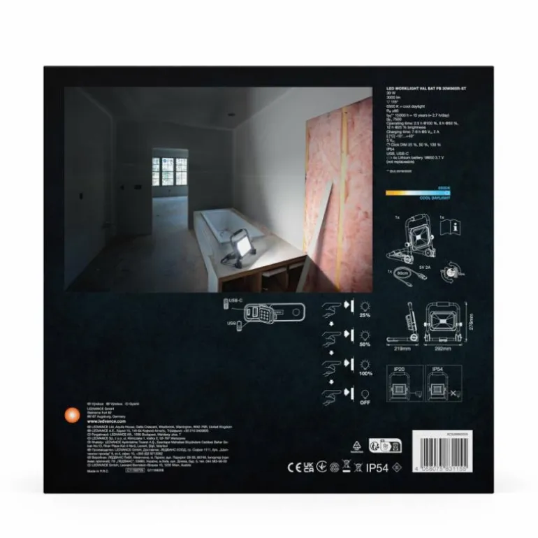 Worklight Projecteur Luminaires Ledvance LED Gris, Noir, 1 lumière