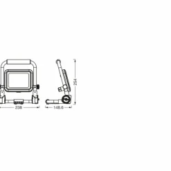 Worklight Projecteur Luminaires Ledvance LED Gris, Noir, 1 lumière