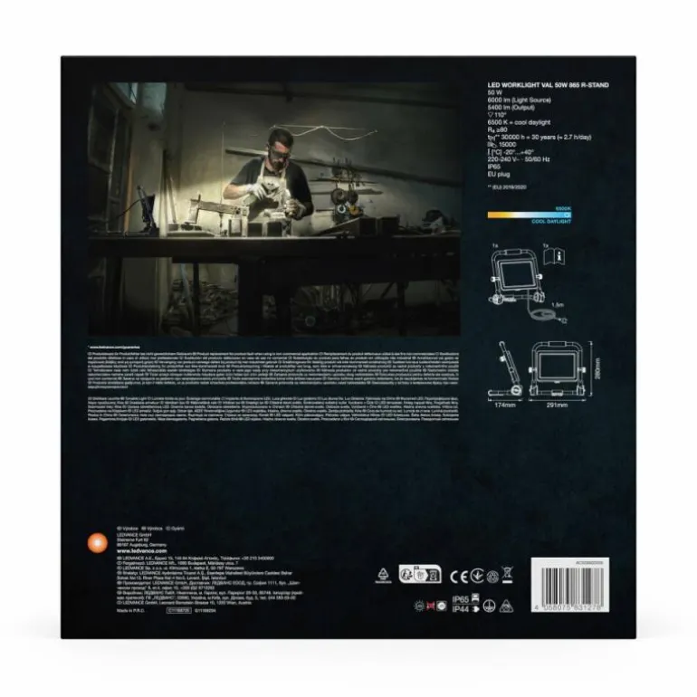 Worklight Projecteur Luminaires Ledvance LED Gris, Noir, 1 lumière