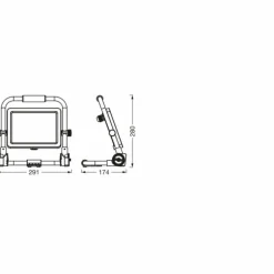 Worklight Projecteur Luminaires Ledvance LED Gris, Noir, 1 lumière