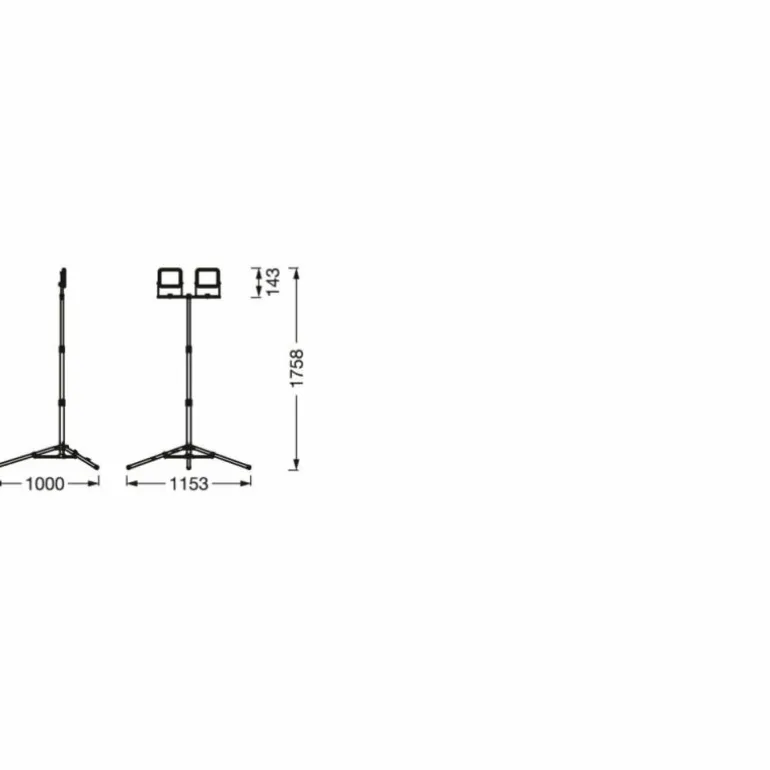 Worklight Projecteur Luminaires Ledvance LED Gris, Noir, 1 lumière