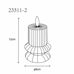 Wynter Lampe à poser Luminaires Globo Lighting LED Gris, 1 lumière
