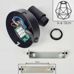 Yaak Applique murale Noir, 1 lumière