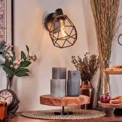 Yaak Applique murale Noir, 1 lumière