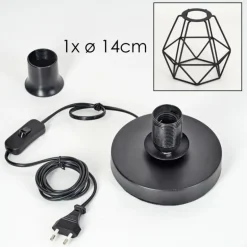 Yaak Lampe à poser Noir, 1 lumière