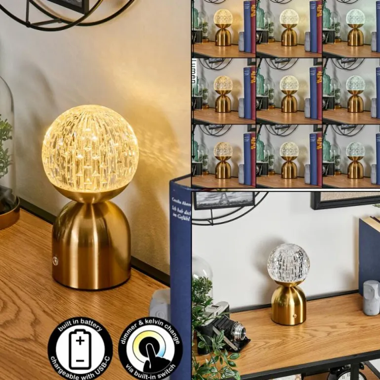 Yngered Lampe à poser LED Laiton, 1 lumière