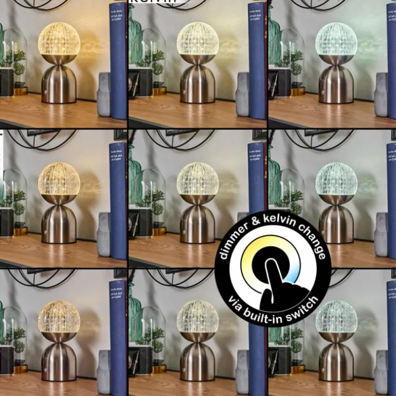 Yngered Lampe à poser LED Nickel mat, 1 lumière