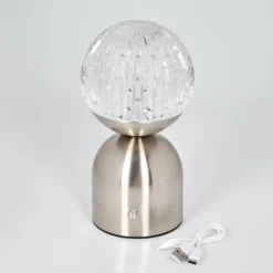Yngered Lampe à poser LED Nickel mat, 1 lumière