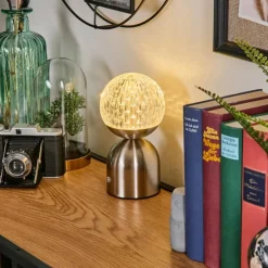 Yngered Lampe à poser LED Nickel mat, 1 lumière