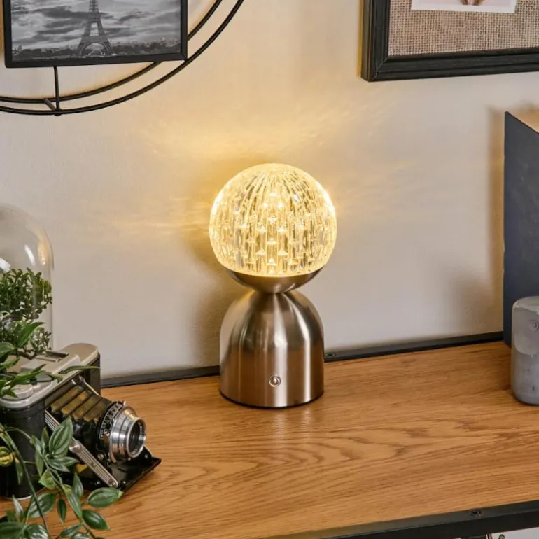 Yngered Lampe à poser LED Nickel mat, 1 lumière