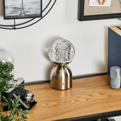 Yngered Lampe à poser LED Nickel mat, 1 lumière