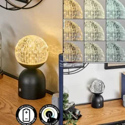 Yngered Lampe à poser LED Noir, 1 lumière