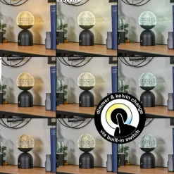 Yngered Lampe à poser LED Noir, 1 lumière