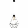 Zachary Suspension Luminaires Globo Lighting Noir, 1 lumière